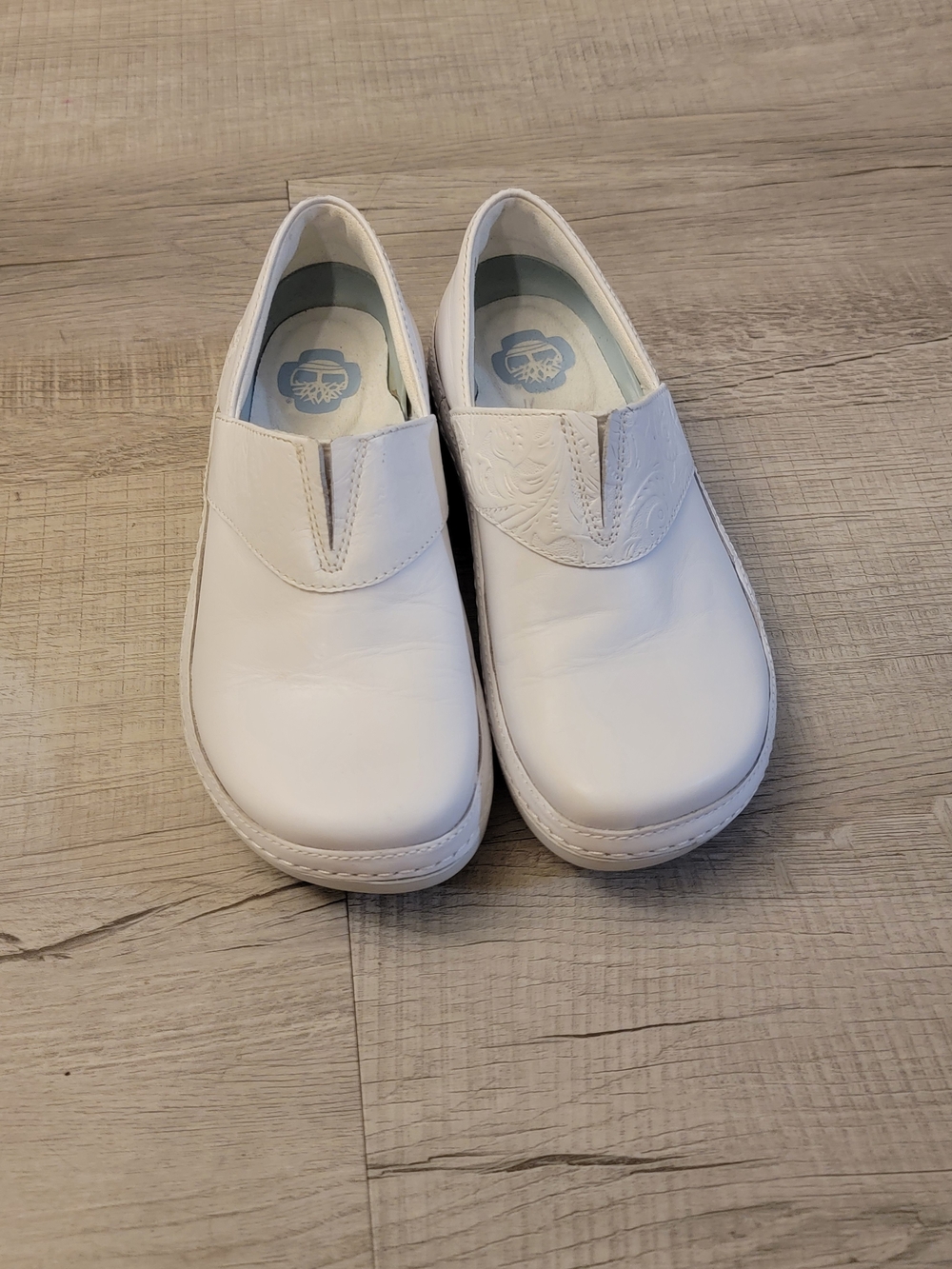 Timberland White Slip-On Clog Mules